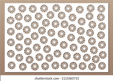 Decorative card for cutting. Ethnic Decorative pattern. Laser cut panel. Ratio 2:3. Vector illustration.