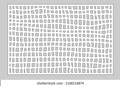 Decorative card for cutting laser or plotter. Doodle Mesh Pattern panel. Laser cut. Ratio 2:3. Vector illustration.