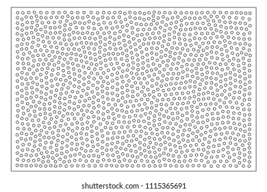 Decorative card for cutting. Repeat point pattern. Laser cut panel. Ratio 2:3. Vector illustration.