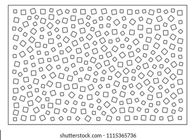 Decorative card for cutting. Repeat square pattern. Laser cut panel. Ratio 2:3. Vector illustration.