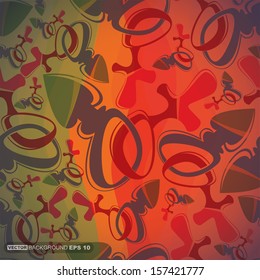 Decorative card with different elements