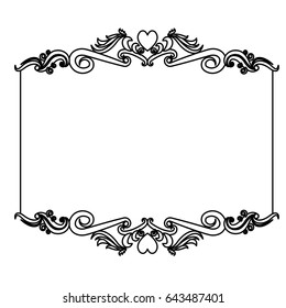 Decorative Card Frame Floral Border Cute Stock Vector (Royalty Free ...