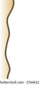 decorative card in highsize format with a curved line on the left