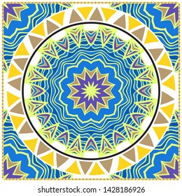 Decorative card with mandala. vector illustration