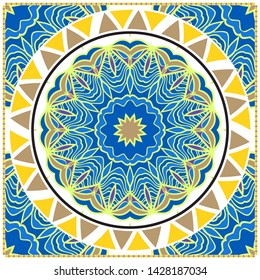 Decorative card with mandala. vector illustration