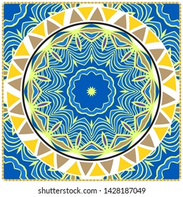 Decorative card with mandala. vector illustration