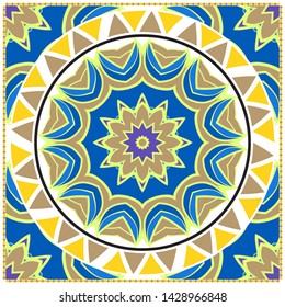 Decorative card with mandala. vector illustration