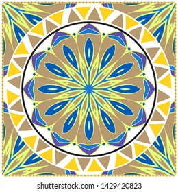 Decorative card with mandala. vector illustration
