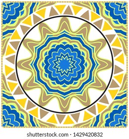 Decorative card with mandala. vector illustration