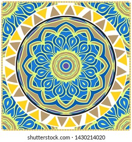 Decorative card with mandala. vector illustration