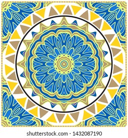 Decorative card with mandala. vector illustration