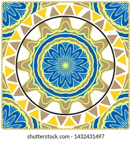 Decorative card with mandala. vector illustration