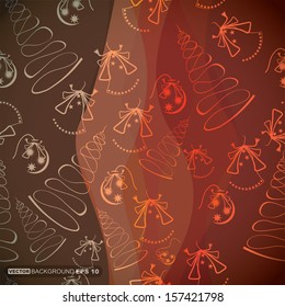 Decorative card with New Year elements