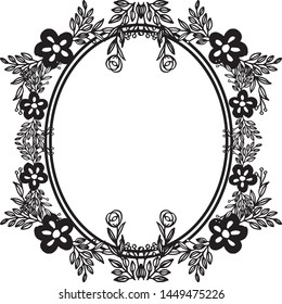 Decorative of card, ornament floral frame. Vector