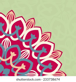 Decorative card with ornamental pattern