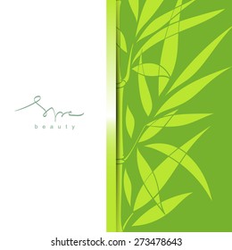Decorative card with stylized leaves for your design