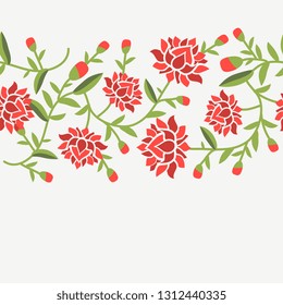 Decorative card with vector flowers