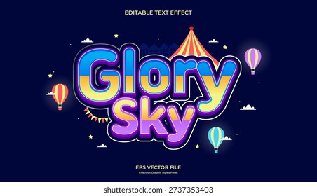 decorative carnival night editable text effect design