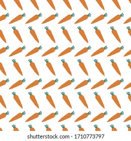decorative carrot seamless pattern. isolated vegetable illustration. creative illustration for healthy diet decore, wallpaper, textile etc
