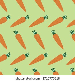 decorative carrot seamless pattern. isolated vegetable illustration. creative illustration for healthy diet decore, wallpaper, textile etc