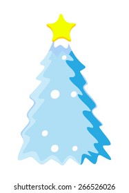 Decorative Cartoon Christmas Tree Vector