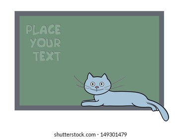 decorative cat with text frame