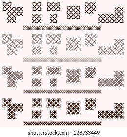 Decorative Celtic border vector elements