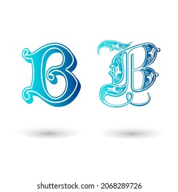 Decorative Celtic Letter B Typography