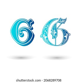 Decorative Celtic Letter G Typography