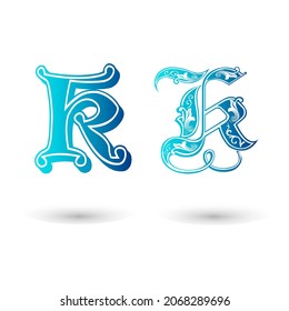 Letra celta decorativa K tipografía