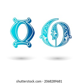 Decorative Celtic Letter O Typography