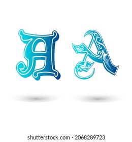 Dekorativer keltischer Buchstabe A Typografie