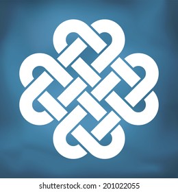 Decorative Celtic Love Knot, also called Quadruple Solomon's knot