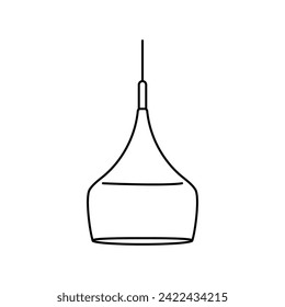 Dekoratives Kronleuchter-Flachelement. Inneneinrichtung. Vektor-Einzelzeichen. Digitale Illustration für Webseiten, mobile App, Promo.