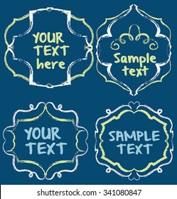 Decorative Charcoal Frames With Place for text