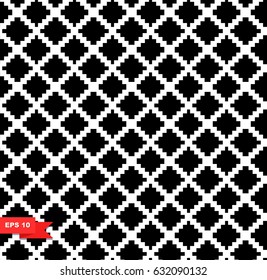 Decorative checkered contrast pattern. Vector geometric seamless texture
