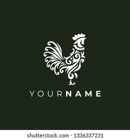 Decorative Chicken Illustrations for label or logo designs