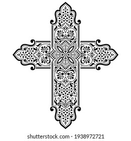 Decorative Christian Religion Cross Design