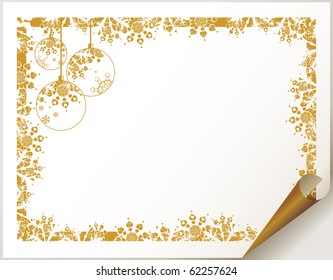 decorative  Christmas  backdrop with three ball