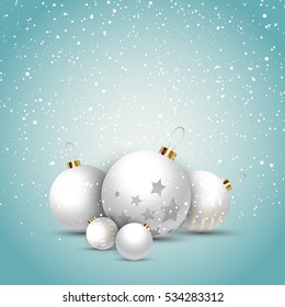 Decorative Christmas background with baubles