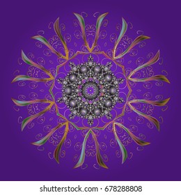 Decorative christmas background with bokeh s and snowflakes. Vector illustration.