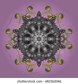 Decorative christmas background with bokeh s and snowflakes. Vector illustration.
