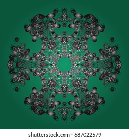 Decorative christmas background with bokeh s and snowflakes. Vector illustration.