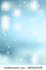 Fondo decorativo de Navidad en caída de copos de nieve 