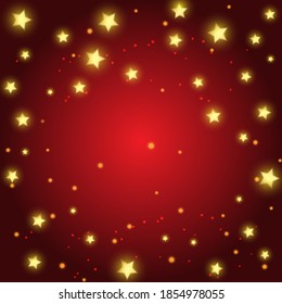 Decorative Christmas background with golden stars design