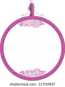 Decorative Christmas background with a purple snake.