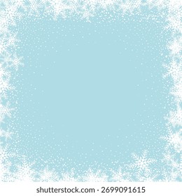 Fundo de Natal decorativo com uma borda floco de neve 