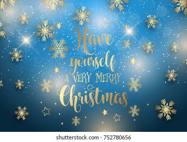 Decorative Christmas background with snowflakes