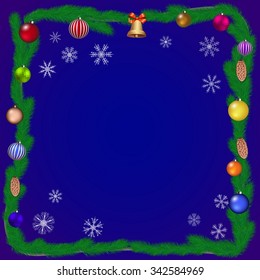 Decorative christmas background. Vector illustration.