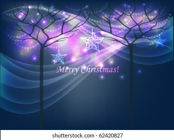 Decorative Christmas background, vector illustration.